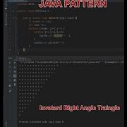 Java Pattern Inverted Right Angled Triangle