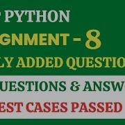 Assignment 8 Python CCBP 4 0 Newly Added Questions