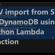 CHC Innovation CSV Import From S3 To DynamoDB By Mark Rai