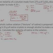 Practice Problems With Solutions Concentration And Molarity