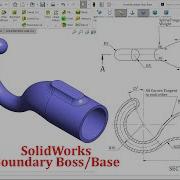 Hook Modeling SolidWorks Boundary Boss Base
