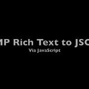 FileMaker RichText To JSON Via JavaScript