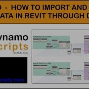 DYNAMO Import And Export Excel Data In Revit Through Dynamo