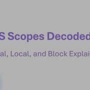 JS Scopes Decoded Global Local And Block Explained