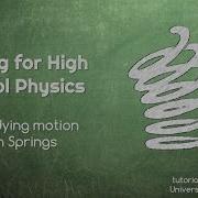 Coding For High School Physics 19 Studying Motion With Springs