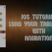 IOS Swift3 Load Your TableView With Animation
