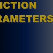 Function Parameters C