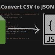 Convert From CSV To JSON With Python