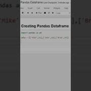 Python Pandas Part 2