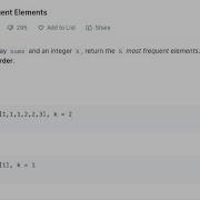 Leetcode 347 Top K Frequent Elements Priority Queue