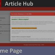 10 Article Hub Home Page Angular Node Js MySQL Database