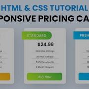 Responsive Pricing Card With HTML CSS