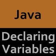 Java Declaring And Working With Variables