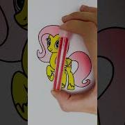 Coloring Fluttershy My Little Pony Glitter Art Kids Cartoon Color Mylittlepony Trending