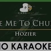 Hozier Take Me To Church LOWER Key Piano Karaoke Instrumental