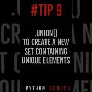9 Tip Union S In Python Coder Coding Programmer Pythoncoder Javascript Css Java Css3 Aws