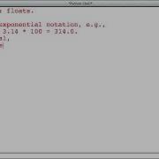 Unit 2 Video 4 Literals Floats