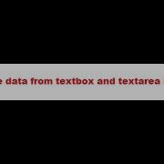 How To Set Get Data To Textbox And Textarea Using Angular
