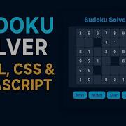 Sudoku Solver Website Using HTML CSS JavaScript Build Sudoku Game With Auto Solver Project Js