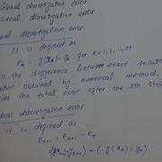 Discretization Error Numrical Methods Lecture 3