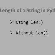 1 Length Of String Python Hindi