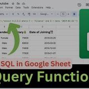 Query Function In Google Sheets Googlesheets Sql Queryfunction