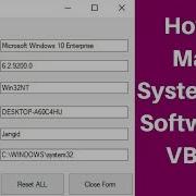 How To Make System INFO Software In VB Net