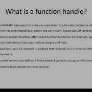 Introduction To Matlab In English 04 Dealing With Function Handles