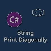 String Print Diagonally In C