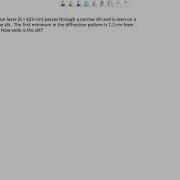 Diffraction Interference Example 2