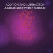 Addition And Subtraction Written Addition Algorithms