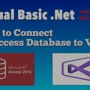 Visual Basic Studio 2019 How To Connect Access Database To VB Net
