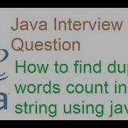 How To Find Duplicate Words Count In Given String Using Java