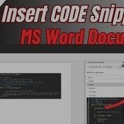 How To Insert CODE Snippet In MS Word Document Like A PRO