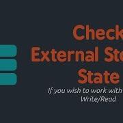 Check External Storage State Android Studio