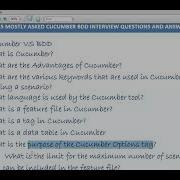 Top 25 Mostly Asked Cucumber Interview Question And Answer Cucumber BDD Framework FAQ S