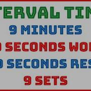 Interval Timer 9 Minute Duration With 40 Second Rounds 20 Second Rests
