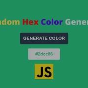 JavaScript Random Hex Color Generator Projects For Beginners HTML CSS JavaScript GitHub Code