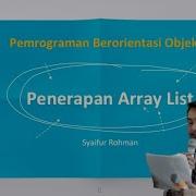 Penerapan Array Dan Array List Pada Java
