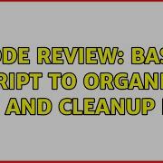 Code Review Bash Script To Organize Files And Cleanup Files