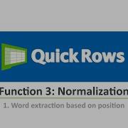 How To Normalize Data Inside Excel With QuickRows