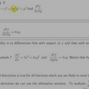 Second Partial Derivatives