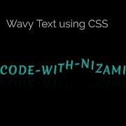 Wavy Text Animation Using CSS Only Code With Nizami Css