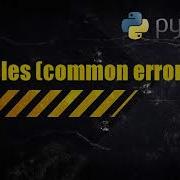 Variables In Python Common Coding Errors