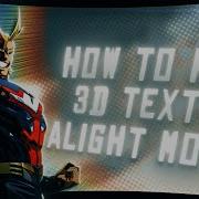 How To Make 3D Text On Alight Motion Easy Method AMV Tutorial