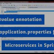 Using Value Annotation Access Application Properties URLs Microservices In Spring Boot