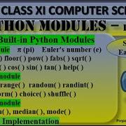 Python Modules Part 2 CBSE Class 11 Computer Science Python Built In Modules Explained