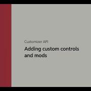 Adding Custom Controls And Mods