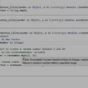 Generating A Random Number In Visual Basic