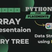 Array Representation Of Binary Tree Binary Tree Tree DSA In Python